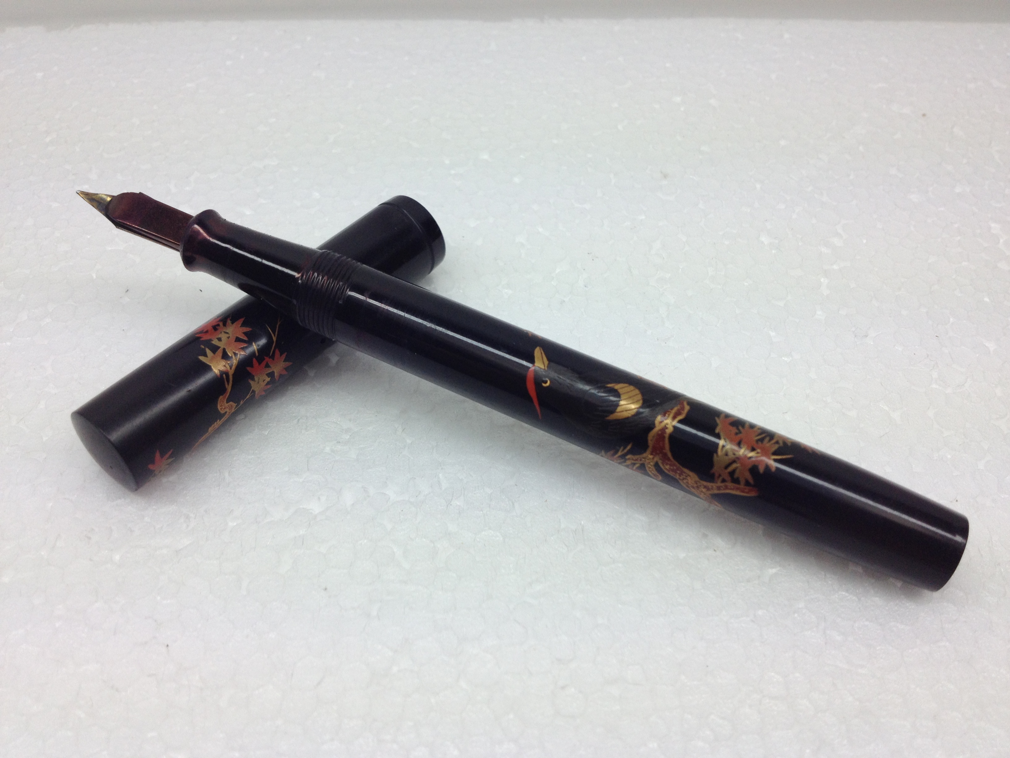 dunhill namiki maki e hand painted fountain pen 39 s spode christmas tree ebay
