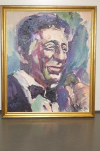 Bruni Sablan Original Oil Painting of Tony Bennett ‘Singing Right’ $10,000
