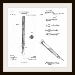 Fountain Pen Patent by Lewis Waterman 